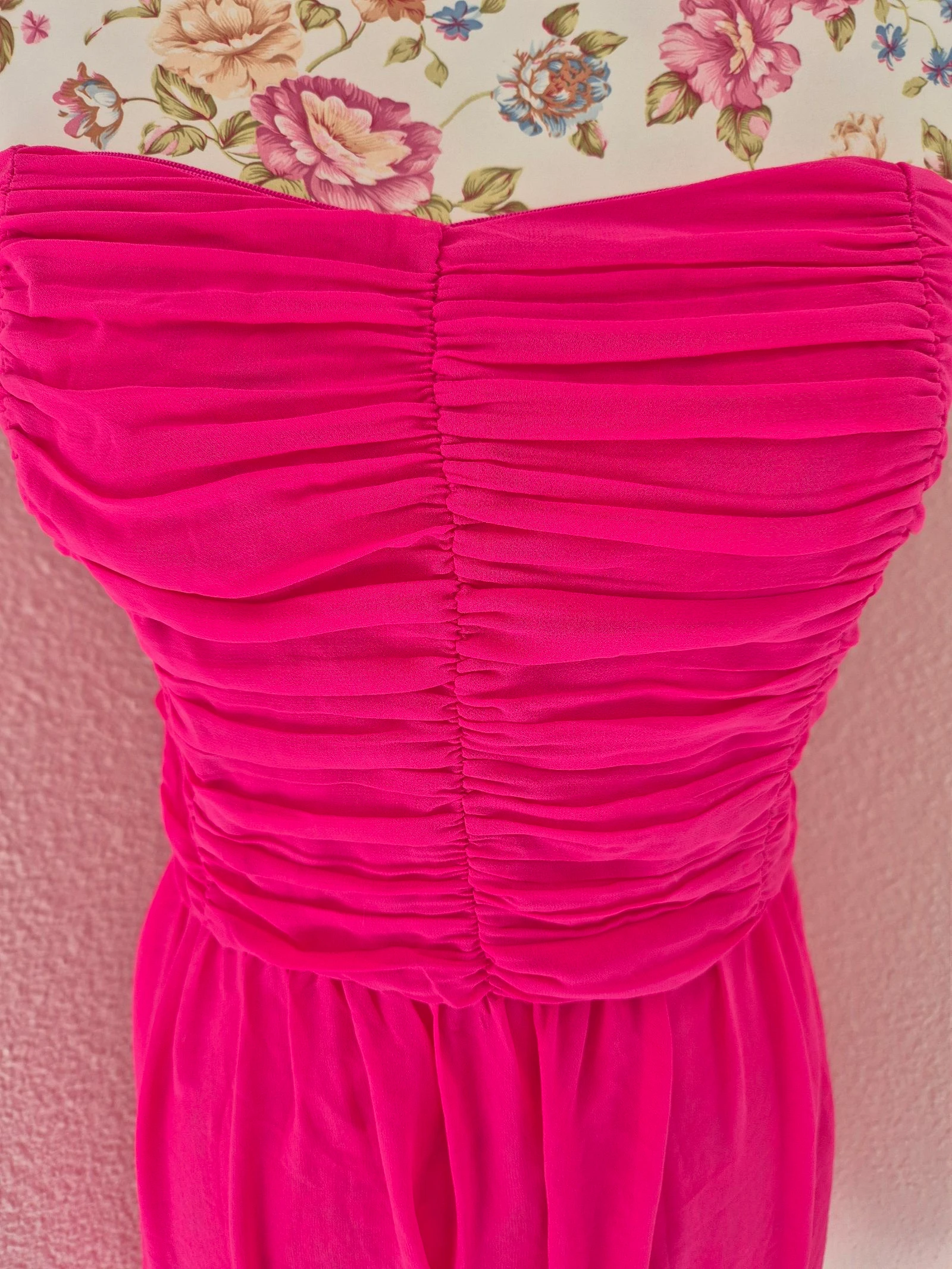 Vestido bustier Jennyfer rosa fúcsia de musselina – Tamanho P – Festa, cerimônia, casamento – photo 2
